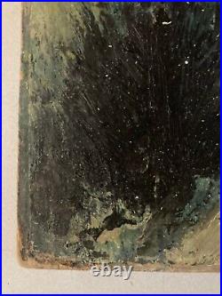 Très Belle Peinture Bord De Mer Huile Sur Toile Sur Carton Impressionniste XIXe