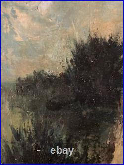 Très Belle Peinture Bord De Mer Huile Sur Toile Sur Carton Impressionniste XIXe