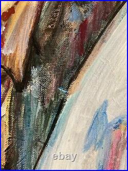 Très Belle Peinture Huile Sur Toile 2002 Carnaval De Venise Jean François Houdin