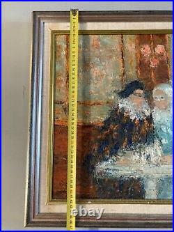Très Belle Peinture Huile Sur Toile Venise Café Florian IDKA Expressionnisme Art