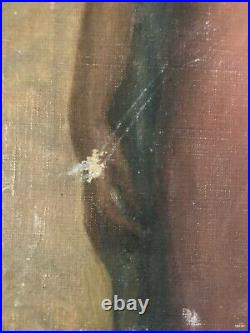 Très Belle Peinture Huile sur Toile femme portrait À L Ombrelle 1900 No Renoir