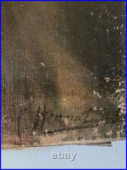 Très Belle Peinture Huile sur Toile femme portrait À L Ombrelle 1900 No Renoir