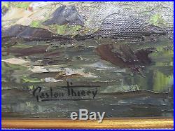 Trés grand tableau Huile sur toile 73 X 60cm, signée GASTON THIERY, encadré