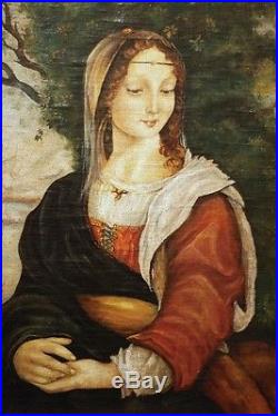 Un portrait de la femme renaissance, huile sur toile