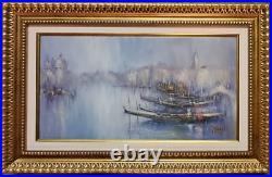 Virgile Mafonso Huile sur toile Les gondoles Venise Virgile Mafonso Huile sur toile Les gondoles Venise