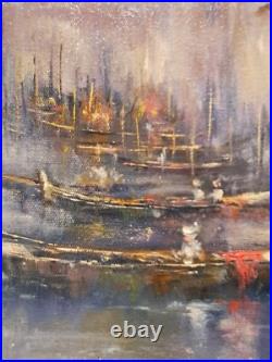 Virgile Mafonso Huile sur toile Les gondoles Venise Virgile Mafonso Huile sur toile Les gondoles Venise