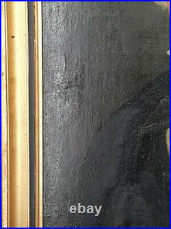 XIX ème s, ancien portrait d'homme huile sur toile