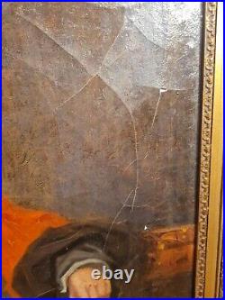 XIX ème s, peinture huile sur toile représentant un magistrat signée