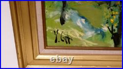 Yvon Grac, huile sur toile le viaduc d'Annot signée peintre niçois