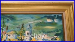 Yvon Grac, huile sur toile le viaduc d'Annot signée peintre niçois