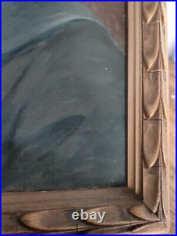 Yvonne Blossier 1897/1947. Marine Huile Sur Toile Peinture Tableau Marin